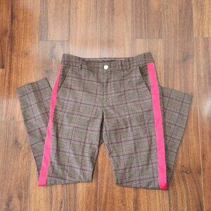 Tommy Hilfiger Size 4 Brown plaid with red stripe stretch skinny pants